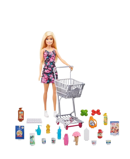 Barbie Shopping Time Doll with Grocery Cart (GTK94)