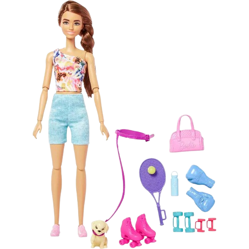 Barbie Wellness Workout Doll with Puppy (HKT91)