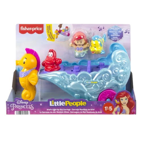 Fisher-Price Little People Disney Princess Ariel's Light-Up Sea Carriage (HMX83)