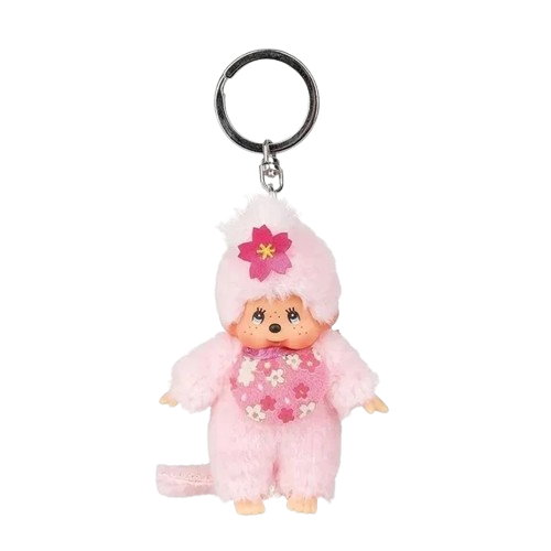 Monchhichi Classic Bebichhichi Cherry Blossom Keychain
