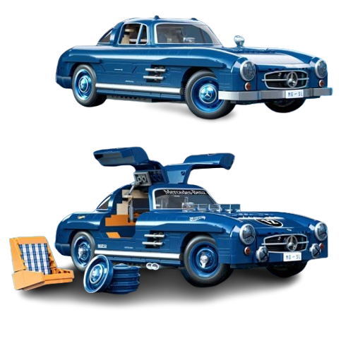 Hot Wheels Mercedes-Benz 300 SL Building Set - 1,600 Pieces (HWW25)