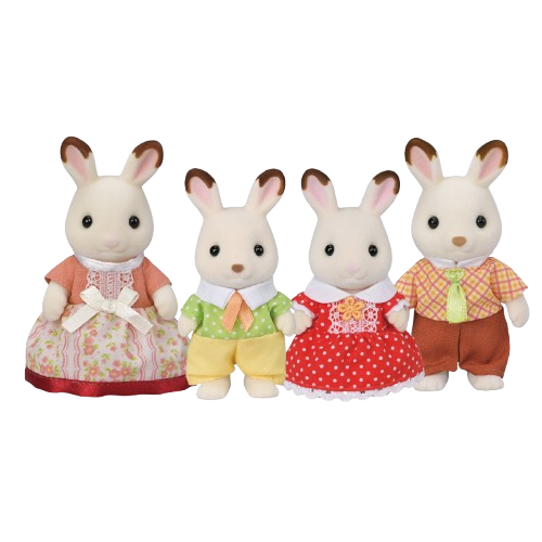 Calico Critters Chocolate Rabbit Family