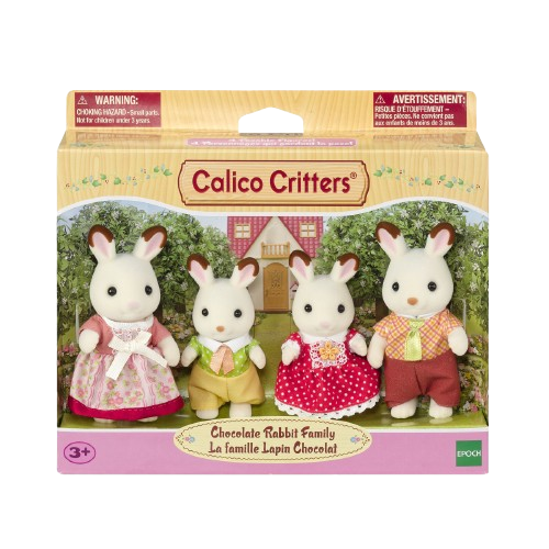 Calico Critters Chocolate Rabbit Family