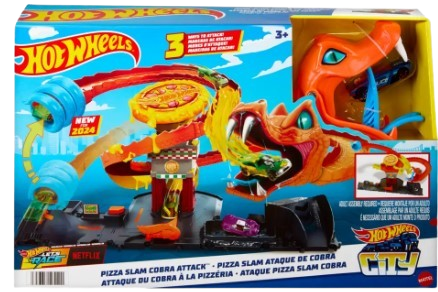 Hot Wheels City Pizza Slam Cobra Attack Playset (HTN81)