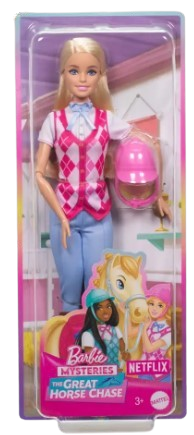 Barbie Mysteries: The Great Horse Chase Malibu Doll & Riding Accessories