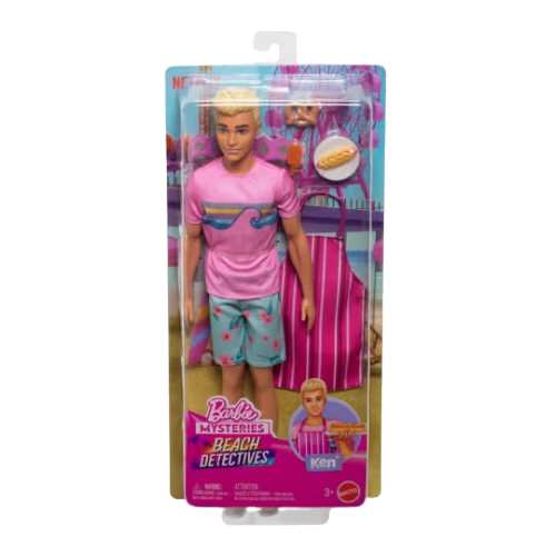Barbie Mysteries: Beach Detectives Ken Doll (JFV65)