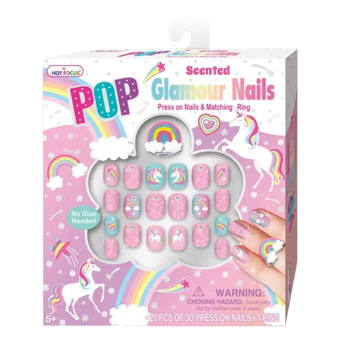 Hot Focus Pop Glamour Nails, Unicorn 031UC