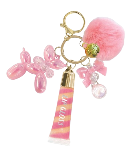 Hot Focus Trendy Swirl Lip Gloss with Key Chain
