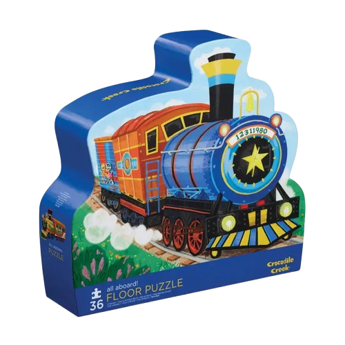 Crocodile Creek 36-Piece Shaped Box Puzzle - All Aboard