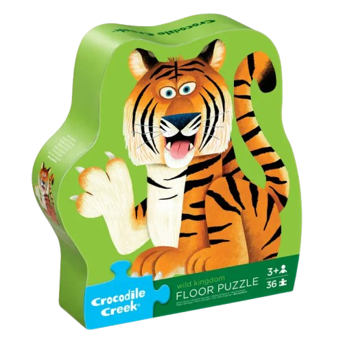Crocodile Creek 36-Piece Shaped Box Puzzle - Wild Kingdom