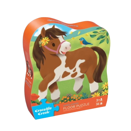 Crocodile Creek 36-Piece Shaped Box Puzzle - Pretty Ponies