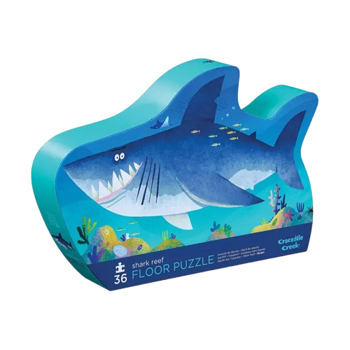 Crocodile Creek 36-Piece Shaped Box Puzzle - Shark Reef