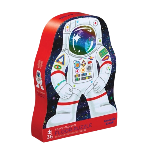 Crocodile Creek 36-Piece Shaped Box Puzzle - Space Explorer