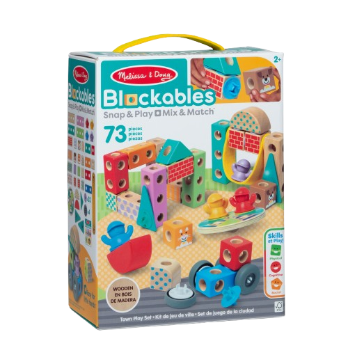 Melissa & Doug Blockables Town 73 Piece Play Set 50279 LJ51108