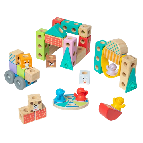 Melissa & Doug Blockables Town 73 Piece Play Set 50279 LJ51108