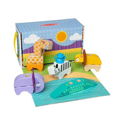 Melissa & Doug Blockables Safari 34 Piece Play Set 50171 LJ51105
