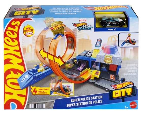 Hot Wheels City Super Police Station Playset (JBM71)