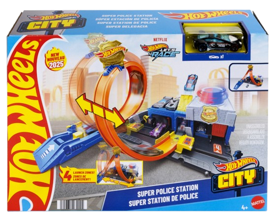 Hot Wheels City Super Police Station Playset (JBM71)