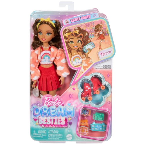 Barbie Dream Besties Teresa Roller Skating Fashion Doll (JFX98)