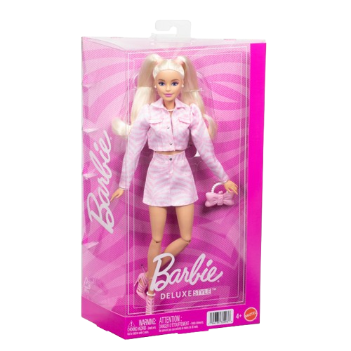 Barbie Deluxe Style Fashion Doll #9 in Pink Denim Jacket & Skirt