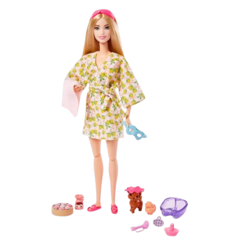 Barbie Self-Care Spa Day Doll with Puppy (HKT90)