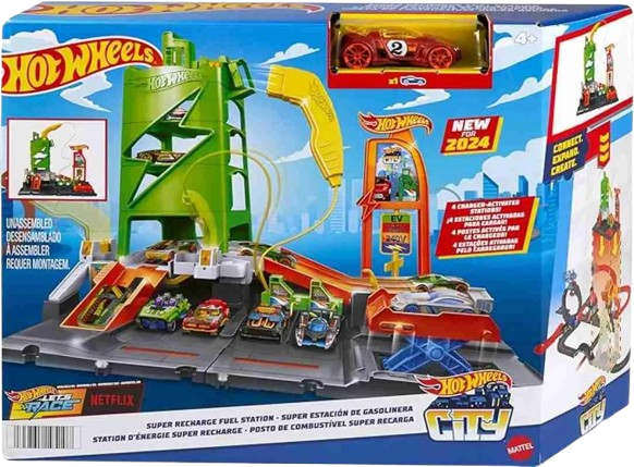 Hot Wheels City Super Recharge Fuel Station Playset (HTN79)