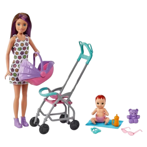 Barbie Skipper Babysitters Inc. Doll & Stroller Playset (GXT34)