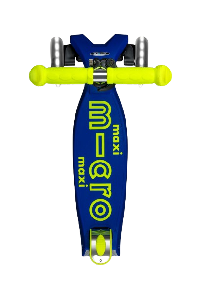 Micro Maxi Foldable LED Scooter - Neon Canary Yellow/Blue