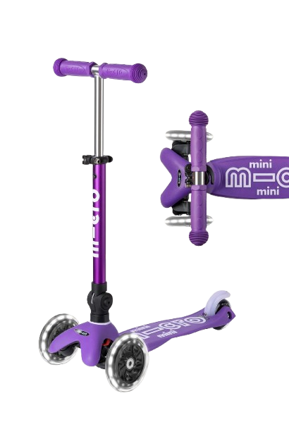 Micro Mini Foldable LED Scooter - Purple