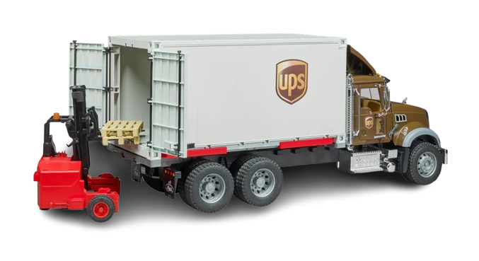 Bruder MACK Granite UPS Logistics Truck with Forklift (02828)
