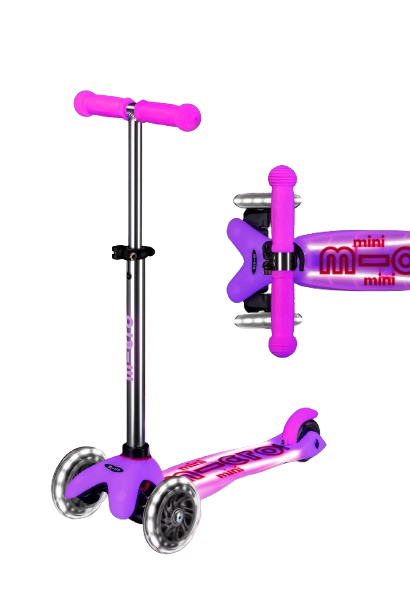 Micro Mini Glow Plus LED Scooter - Frosty Pink