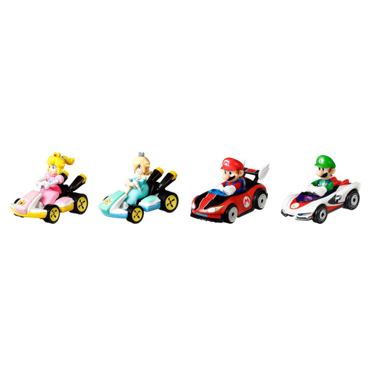 Hot Wheels Mario Kart 4-Pack of 1:64 Die-Cast Vehicles (GXX97)