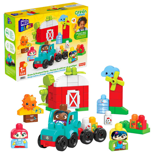 Mega Bloks Green Town Grow & Protect Farm Building Set (HDL07)