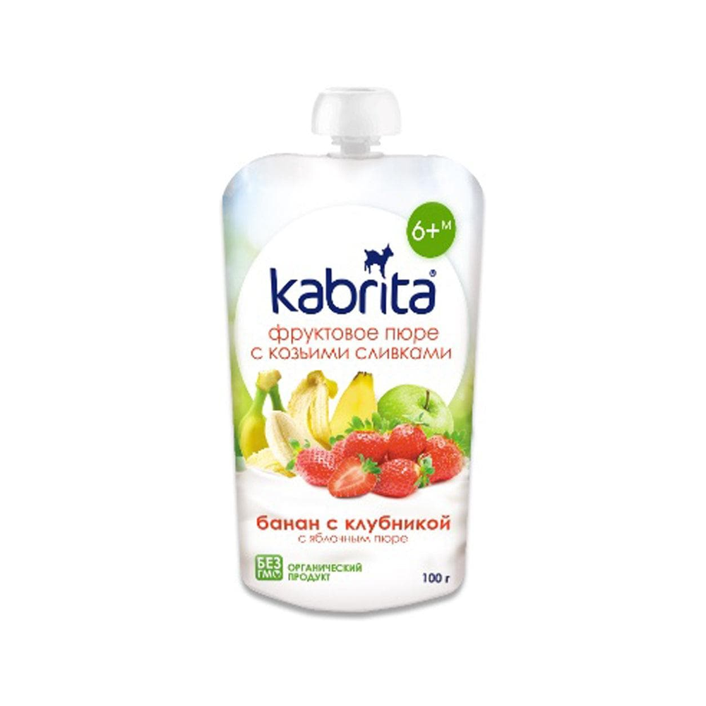 Kabrita Banana, Strawberry And Apple Puree With Sweet Goat Milk Cream 100 g