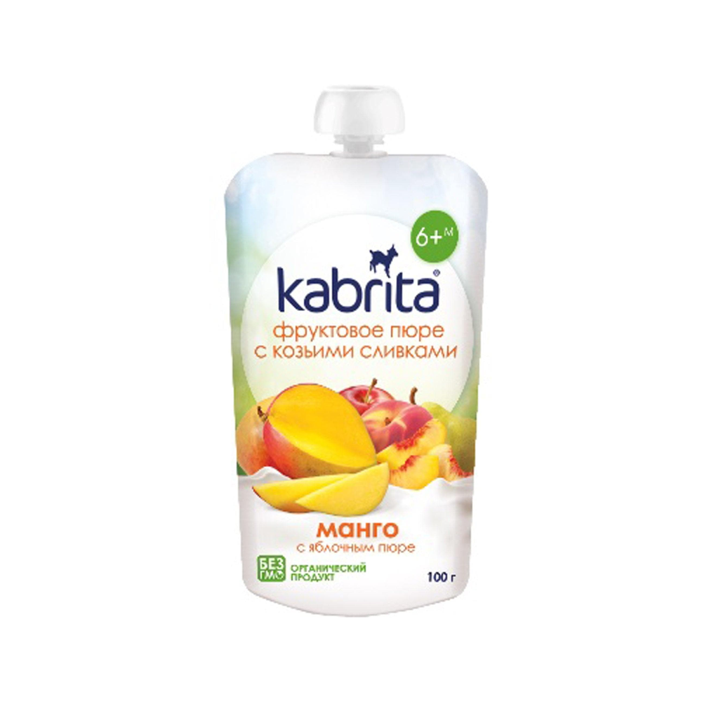 Kabrita Mango And Apple Puree With Sweet Goat Milk Cream 100 g