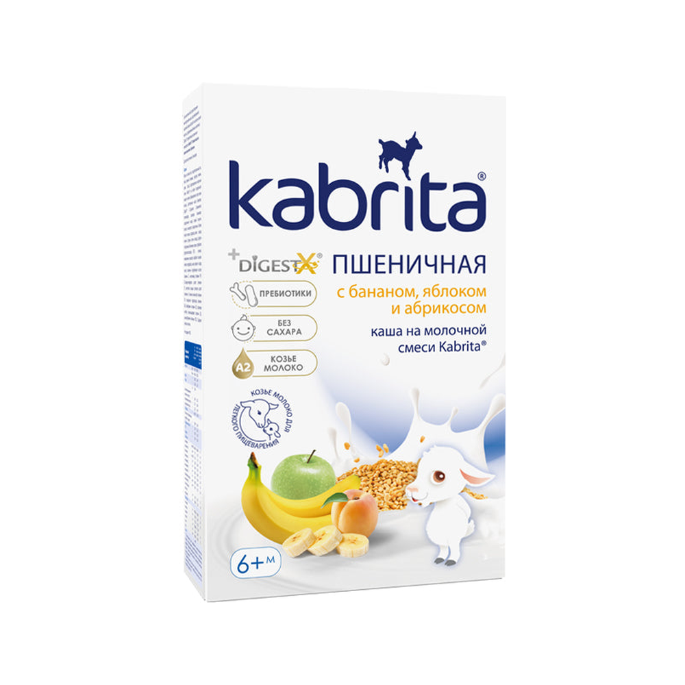 Kabrita Wheat Cereal with Banana, Apricot and Apple With Goat Milk 180 g