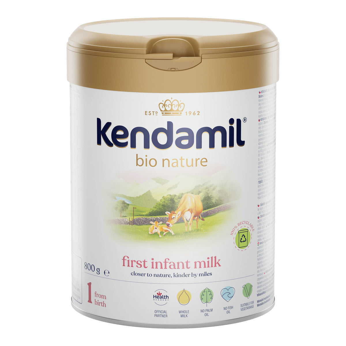 Kendamil Bio Nature 1 First Infant Milk 800 g tin