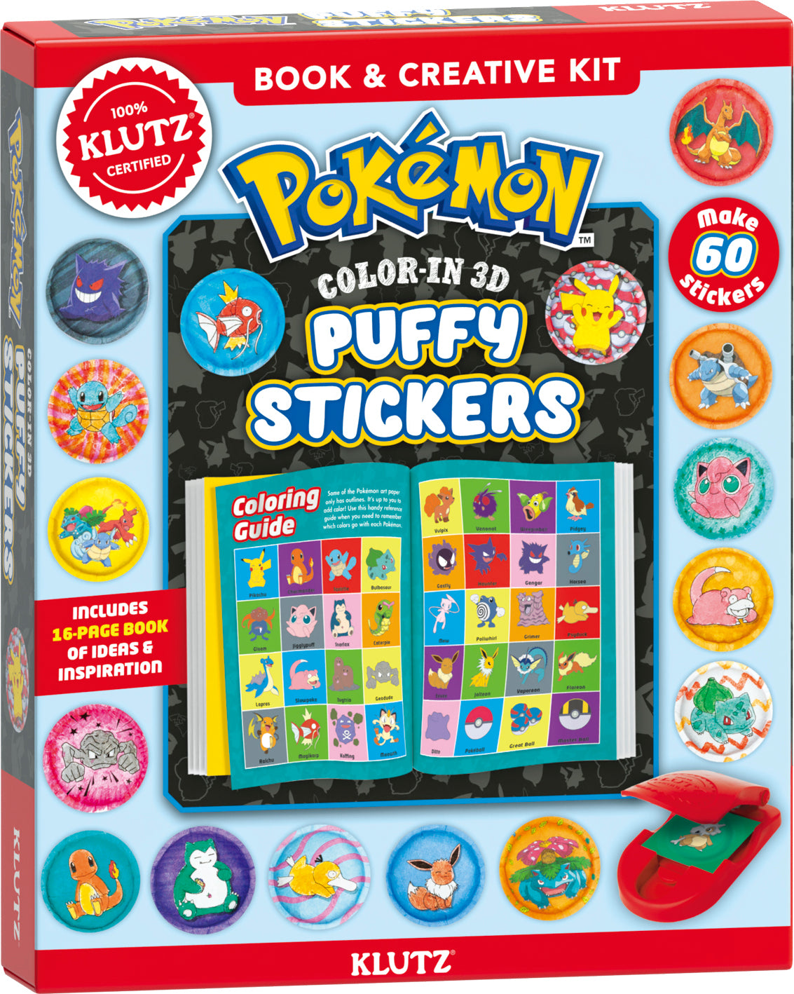 Klutz Pokémon Color-In 3D Puffy Stickers kit