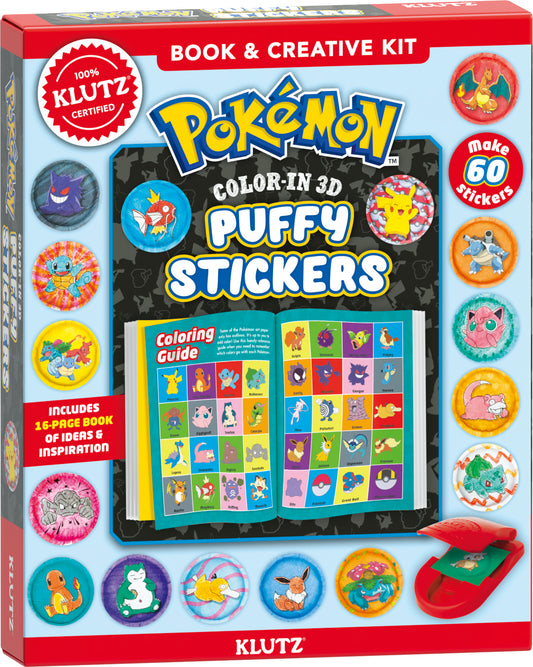 Klutz Pokémon Color-In 3D Puffy Stickers kit