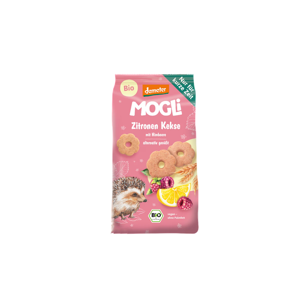 Mogli Organic Lemon Biscuits with Raspberry 125 g