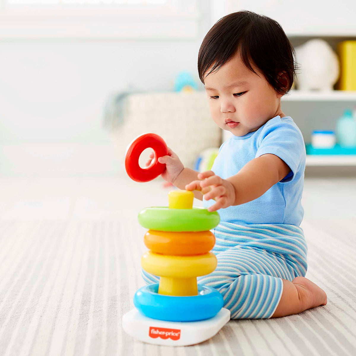 Fisher-Price Rock-a-Stack Ring Stacking Toy (GKW58)