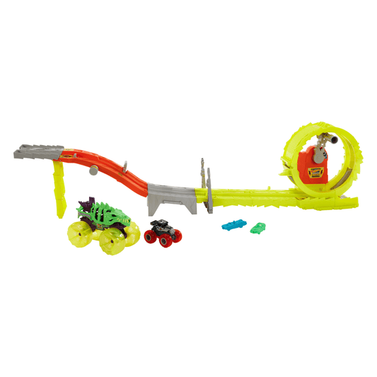 Hot Wheels Monster Trucks Charge & Chase Challenge Track Set - product photo