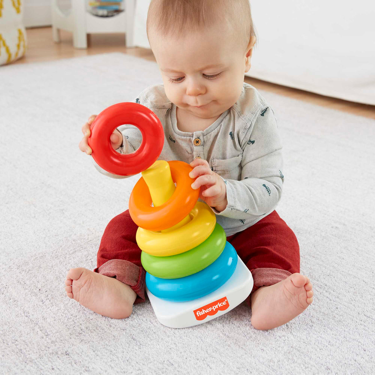 Fisher-Price Rock-a-Stack Ring Stacking Toy (GKW58)