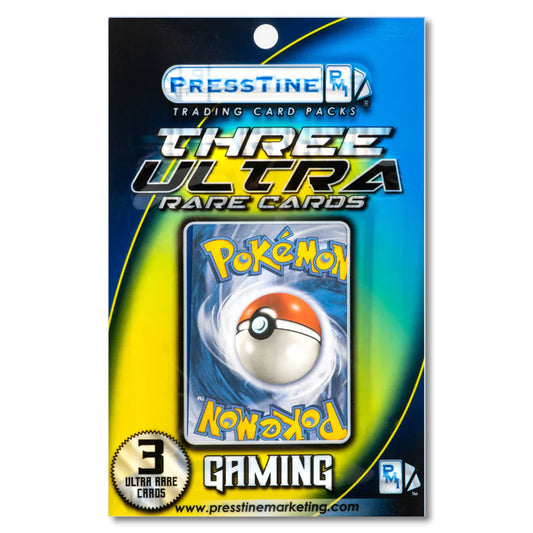 Presstine Pokémon Three Ultra Rare Cards pack