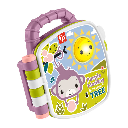Fisher-Price Purple Monkey Musical Storybook Baby Toy (JFC75)