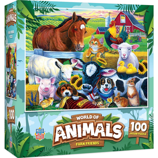 MasterPieces World of Animals - Farm Friends 100 Piece Puzzle (12311)