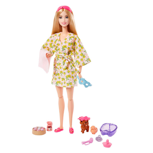 Barbie Self-Care Spa Day Doll with Puppy (HKT90)
